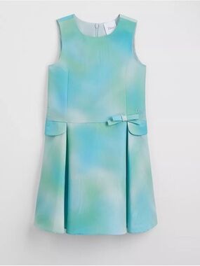 Dior Girls' Aqua Teal Gradient Sleeveless Dress